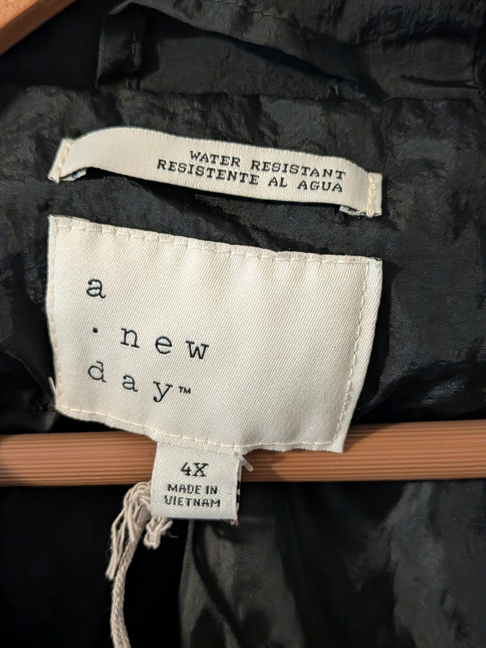 water-resistant black outer jacket from Target's A New Day brand in size 4X Nwt - Picture 9 of 11